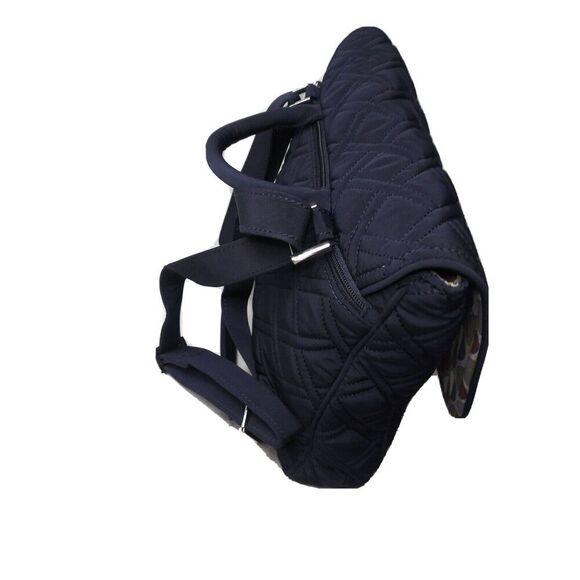 Vera Bradley Backpack Messenger Bag Crossbody Convertible Quilted Blue Canvas main image 6